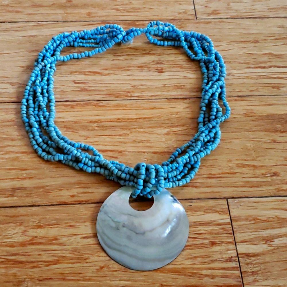 Blue Beaded Necklace